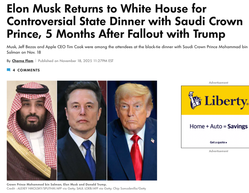 北美观察丨马斯克重返白宫：“和好”却非“如初” 一切服从AI权力大局